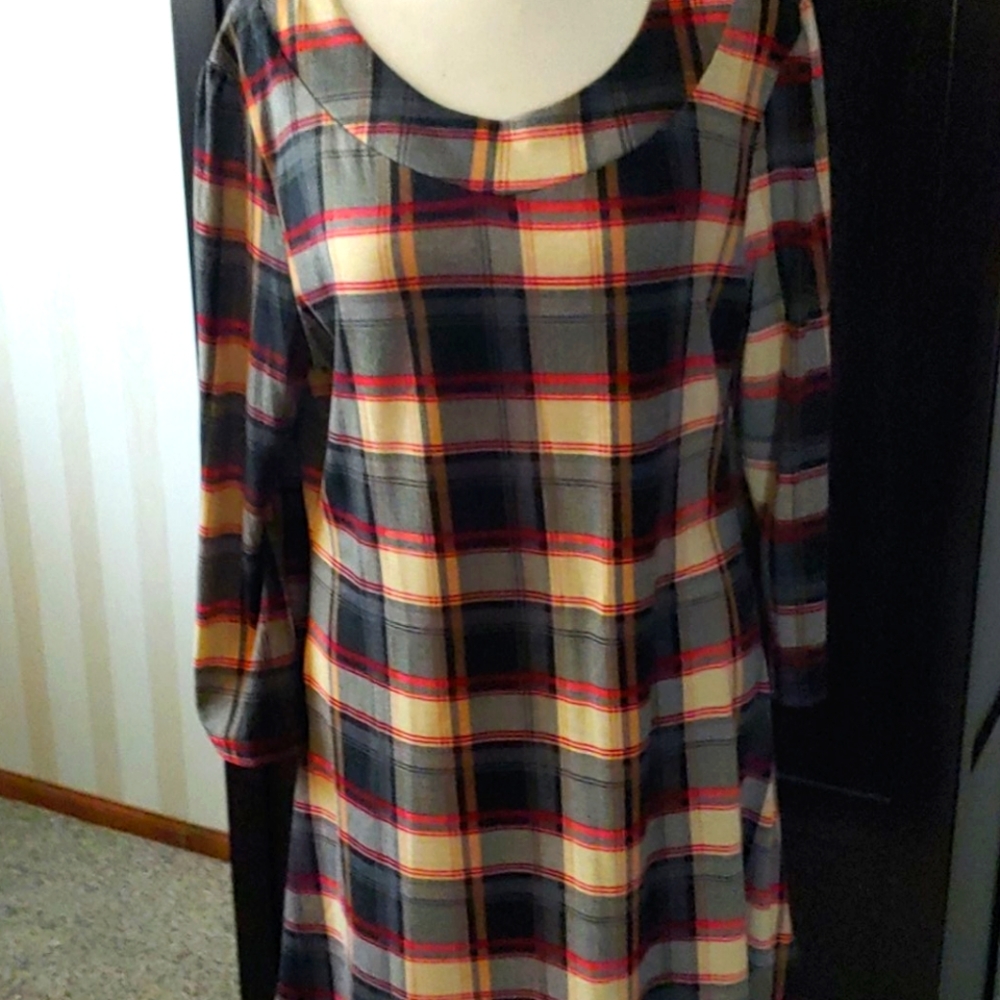 NWOT Fall plaid dress
